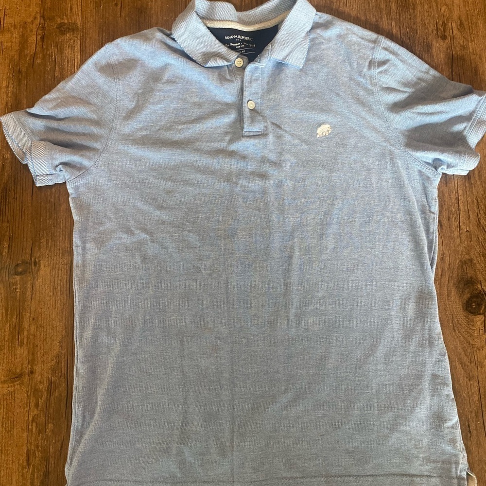 Banana Republic Blue Polo Shirt Classic Style